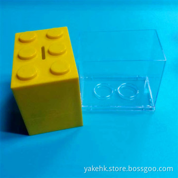plastic coin box ,acrylic coin display box